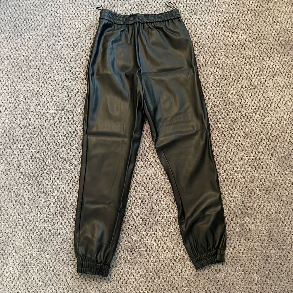 BRAND NEW NEVER WORN ZARA LEATHER JOGGERS